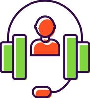 Call Center Filled  Icon vector