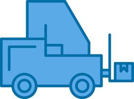 Forklift Filled Blue  Icon vector