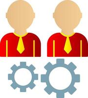 Team Management Flat Gradient  Icon vector