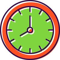 Wall Clock Filled  Icon vector