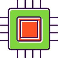 Circuit Board Filled  Icon vector