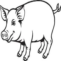 Pig coloring pages. Pig outline vector image