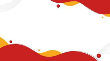 red and yellow abstract template vector background with flat and simple design