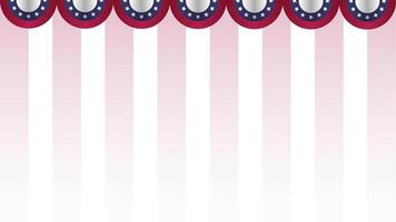 gradient american flag vector template background with stripes and copy space or text