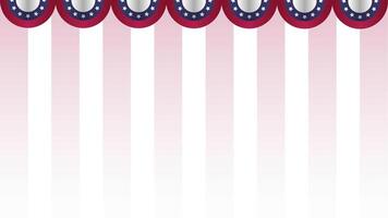 gradient american flag vector template background with stripes and copy space or text