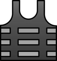 Bullet Proof Vest Line Filled Gradient  Icon vector