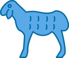 Sheep Filled Blue  Icon vector