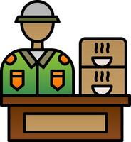Canteen Line Filled Gradient  Icon vector
