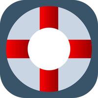 Lifebuoy Flat Gradient  Icon vector