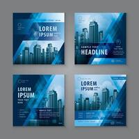 Abstract Social Media Banner Template Collection, Square Template Social Media Post Design vector