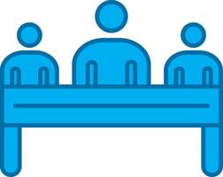 Business People Filled Blue  Icon vector