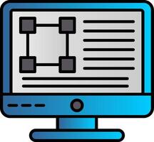 Web Design Line Filled Gradient  Icon vector