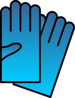 Hand Gloves Line Filled Gradient  Icon vector