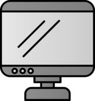 Monitor Line Filled Gradient  Icon vector