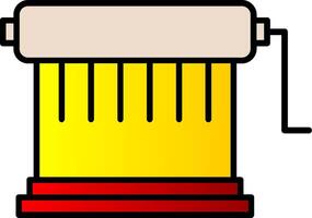 Pasta Machine Line Filled Gradient  Icon vector