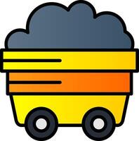 Coal Line Filled Gradient  Icon vector