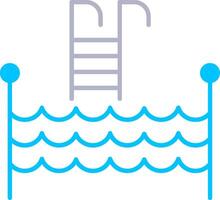 Swimming Pool Flat Gradient  Icon vector