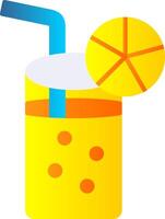 Lemonade Flat Gradient  Icon vector