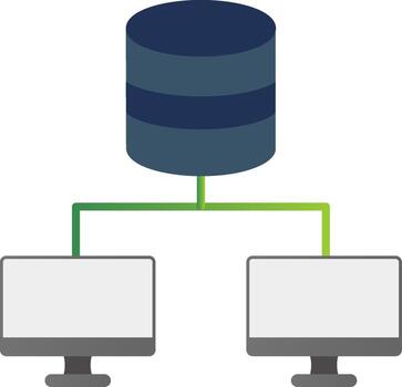 Data Center Flat Gradient  Icon vector