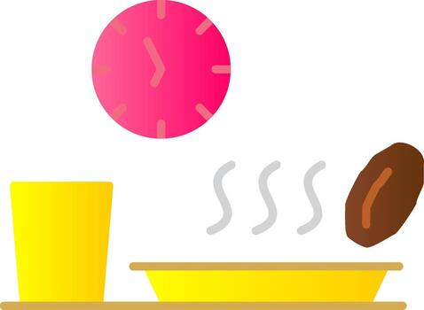 Iftar Flat Gradient  Icon vector