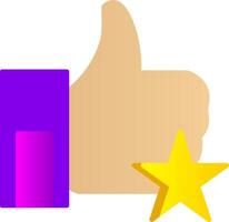Star Flat Gradient  Icon vector
