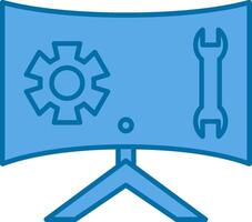 Technical Support Filled Blue  Icon vector