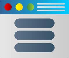 Process Flat Gradient  Icon vector