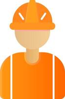 Worker Flat Gradient  Icon vector