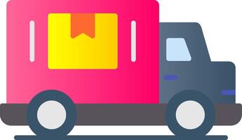 Delivery Truck Flat Gradient  Icon vector