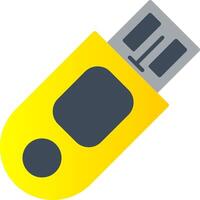 memoria USB plano degradado icono vector