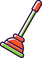 Plunger Filled  Icon vector
