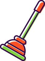 Plunger Filled  Icon vector