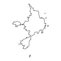 Sark map, part of the Bailiwick of Guernsey. Vector illustration.