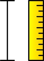 Measurement Line Filled Gradient  Icon vector