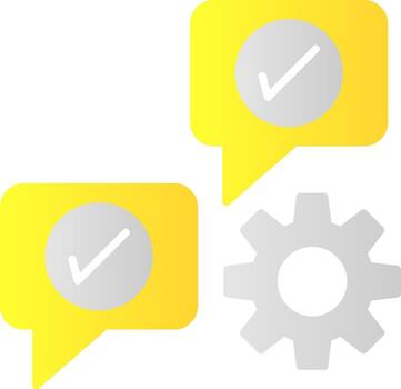 comunicar plano degradado icono vector