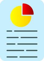 Report Flat Gradient  Icon vector