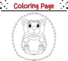 Cute Animal coloring page for children. Happy animal coloring book vector