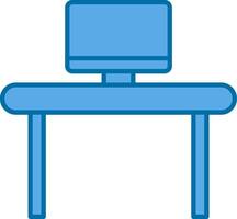 Work Space Filled Blue  Icon vector