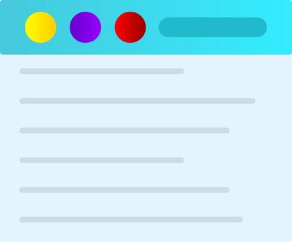 Web Browser Flat Gradient  Icon vector