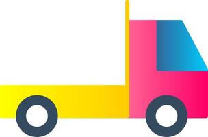 Lorry Flat Gradient  Icon vector