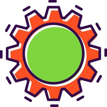 ajuste lleno icono vector
