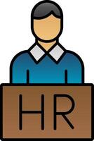 Human Resources Line Filled Gradient  Icon vector