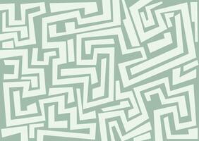 Abstract maze geometric background. Hand drawn seamless pattern with bold square lines. vector