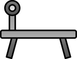 Bench Press Line Filled Gradient  Icon vector