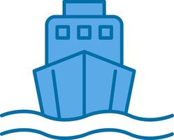 Shipping Filled Blue  Icon vector
