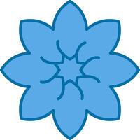 Amaryllis Filled Blue  Icon vector