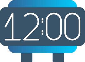 Digital Clock Flat Gradient  Icon vector