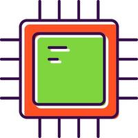 Cpu Filled  Icon vector