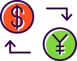Exchange Filled  Icon vector