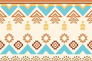 Boho fabric seamless pattern geometric tribal ethnic traditional background bohemian and native American Design Elements.Vector illustration embroidery. vector